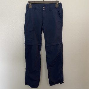 Columbia Women’s PFG Blue Pants Outdoor Camping Gear Zipper Shorts Converter 8
